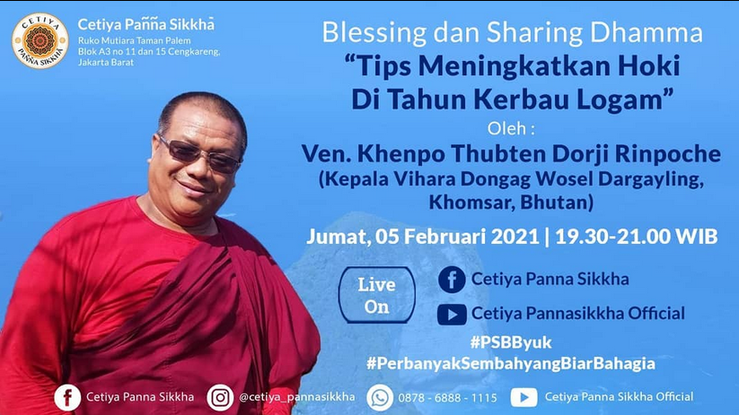 DHAMMATALK KHENPO RINPOCHE FEB 2021