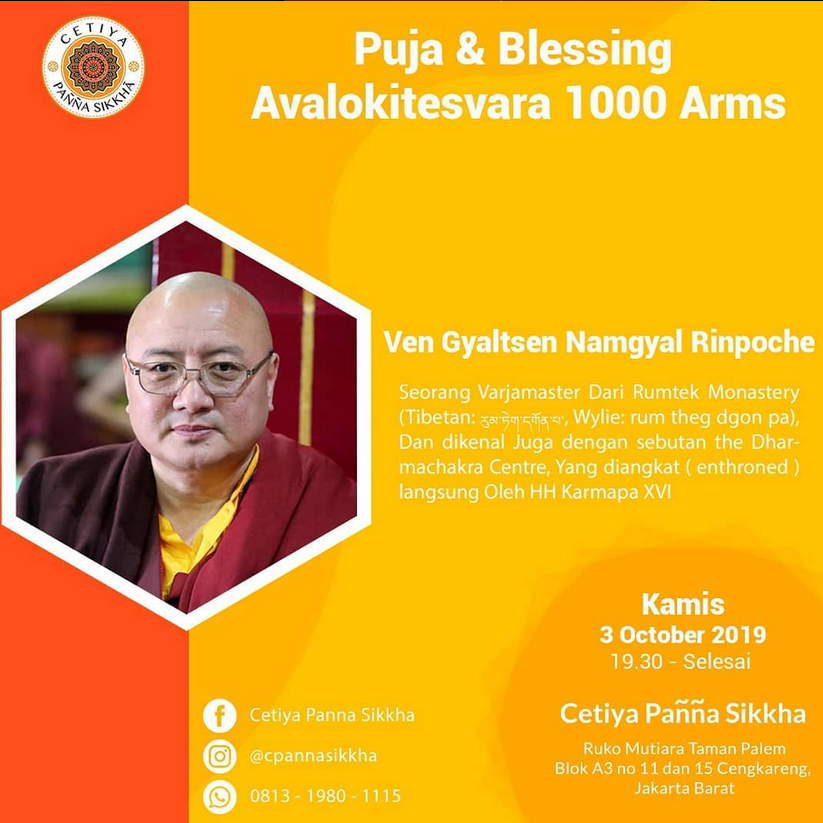 PUJA DAN BLESSING AVALOKITESVARA 2019