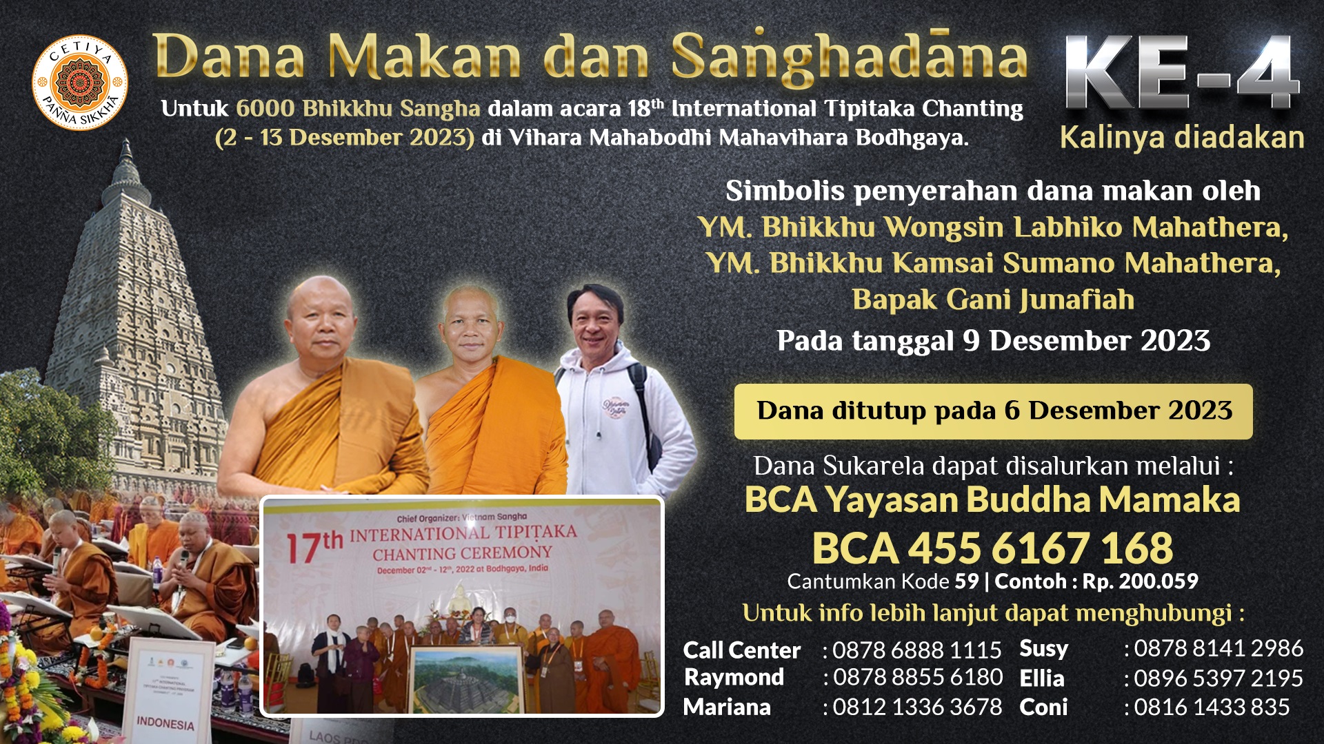 TIPITAKA CHANTING CPS TAHUN KE 4 2-12 DES 2023